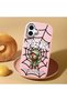 حافظة متوافقة مع هاتف iPhone 16 Plus، حافظة حماية للكاميرا من السيليكون الوردي، حافظة هاتف بنمط سبايدرمان - 2