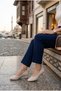 6024 Ventes Stone Detailed 5 cm High Low Heel Women's Shoes - 3