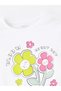 Lcw Baby Ecru Crew Neck Baby Girl Pajama Set with Shorts - 3