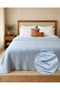 Double 100% Cotton Muslin Bedspread and Throw 240X260 cm Multi-Purpose Sofa Cover with Fringes