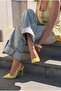 Lure Yellow Matte Leather Women's Stiletto - 5