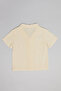 Embroidered Shirt with Revere Collar and Short Sleeves - 2