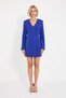 Women's Double Breasted Lapel Long Sleeve Jacket Dress Woven Fabric Lined Short Cut Elegant Casual Comfortable Modern - 4