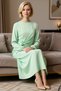 Women's Maxi Dress Crew Neck Long Sleeve A-Line Cut Linen Textured Unlined Daily Casual Modern - 3