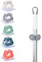 Mop Holder Broom Gripper Holds Self Adhesive Wall Mounted Storage Rack (4 Pcs) - multi color - 2