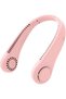 Vaneless hanging neck fan, wearable cooling fan with 360 ° air outlet, portable hanging neck fan, rechargeable personal cooling fan, suitable for three wind speeds of hot and humid weather- Pink