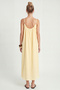 Strappy Summer Long Muslin Dress Lgx0007 Yellow - 6