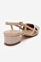 Olena Beige Patent Leather Women's Heeled Sandals - 5