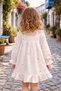 Girl's Dress with Floral Print and Ruffle Details, Made of 100% Cotton Muslin Fabric with an Embroidery-Like Appearance. - 2