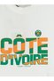 White Crew Neck Côte D'Ivoire Printed Boys' T-Shirt - 3