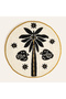 Dadri White - Black American Service Plate 35 cm