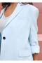Blue Color Modal Oversize Blazer Jacket - 3