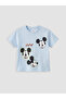 Lcw Baby Blue Mickey Mouse Printed Baby Boy Shorts Set - 2