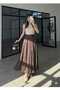 Layered Tencel Crinkle Skirt with Elastic Waistband - 3