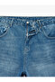 Cotton Regular Waist Comfortable Fit Pocketed Baggy Jean Shorts - 6