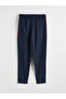 Navy Blue Regular Fit Barcelona Embroidered Men's Sweatpants