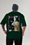 33 Cats for Cat Lovers Printed Green Oversize T-Shirt 100% Cotton Unisex Cat Lover Premium Design - 2