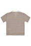 Polo Collar Thin Striped T-Shirt for 6-9 Years Old - Brown - 2