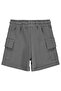 Basic Cargo Pocket Capri for 2-5 Years - Gray - 2
