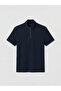 Nevavm Zippered Polo Collar Men's T-Shirt with Difference - 6