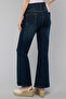Washed Flared Jeans with Button Closure - 5