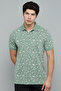 Printed Polo T-Shirt with Short Sleeves