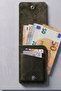 Genuine Leather Wallet Khaki 4 Card Capacity Vertical Handmade Men's Women's Gift - 2