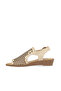 Beige Leather Women's Sandals - 3