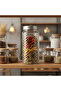 Diamond Cut Glass Storage Jar — 700 ml | Airtight Lid - 3