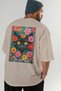 For the Love of Cats 61 Cats Printed Beige Oversize T-Shirt 100% Cotton Unisex Cat Lover Premium Design - 7