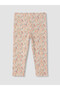 Nevavm Floral Patterned Ribbed Girls' 3/4 Length Leggings with a Difference - 4