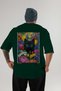For the Love of Cats 51 Cat Printed Green Oversize T-Shirt 100% Cotton Unisex Cat Lover Premium Design - 2