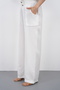 Muslin Palazzo Trousers Women's Summer Loose Wide Leg Casual Comfortable Elastic Waist Pocketed Daily Stylish Trousers - 7