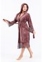 Premium Women's Hooded Jacquard Lace Niki Velvet Bamboo Cotton Dressing Gown - 3