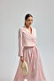 Collared Detailed Tie Skirt Set - 2