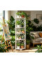 OneDcor Hollow Cutout PVC 4-Tier Corner Shelf, Multi-scene Freestanding Corner Storage Rack - 6