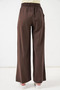 Women's High Waist Leopard Print Scarf Wide Leg Light Brown Palazzo Pants - 6
