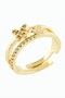 Butterfly Zircon Stone Metal Ring - 2