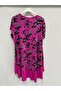 Fuchsia Italian Camouflage Pattern Short Sleeve Midi Length Viscose Dress Size 40 - 44 - 3