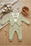 Baby Boy Romper Set with Bow Tie and Vest - 2