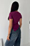 Wine Touch Bodycon Casual T-Shirt - 6