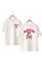 Happier Back and Front Chest Printed 100% Cotton Oversize Loose Regular Fit Crew Neck T-Shirt