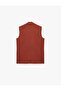 X Melis Ağazat - Viscose Fabric Pocketed Sleeveless Double-Breasted Blazer Jacket Vest - 4