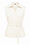 Waist Belted Sleeveless Woven Blouse Ss26Bz0177 - 4