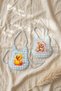 Set of 2 Blue Gingham Liquid-Proof Baby Bibs 6-18 Months - Cute Teddy Bear and Duck Figured Plush Toys - 5