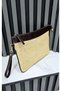 Unisex Straw Zipper Lined Long Strap Handbag Tablet Bag Portfolio Bag - 5