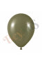 Olive Color Latex Retro Balloon (30 cm) - 50 Pieces - 2