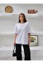 Women's Mia Interlock Fabric Crew Neck Oversize T-Shirt - 2