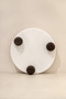 Round Acacia Ball Footed Marble Breakfast Serving Plate 25 cm - 2
