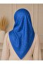 Madame Polo Light Blue Color Lara Houndstooth Patterned Cotton Soft Jacquard Scarf Alinda Series - 3
